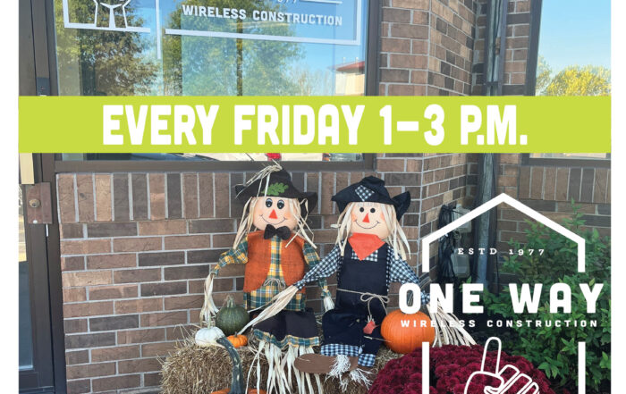 On-site Hiring by One Way Wireless Construction, every Friday.