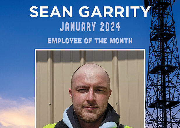 Sean Garrity has been chosen as Employee of the Month at One Way Wireless Construction