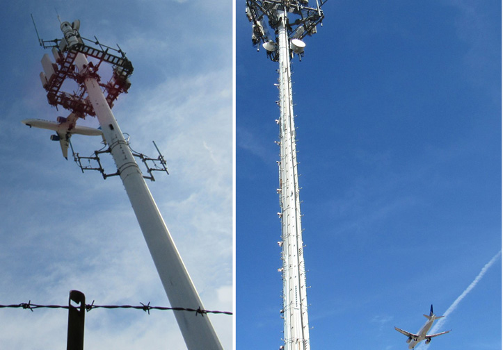 One Way Wireless Construction inspects cell towers around the O'Hare Airport in Chicago.